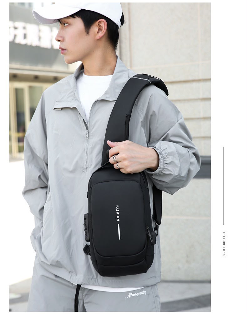 Most Demanding Article New Fashion Style Casual Waterproof Oxford Chest Cross Body Bag for Men - Image 20