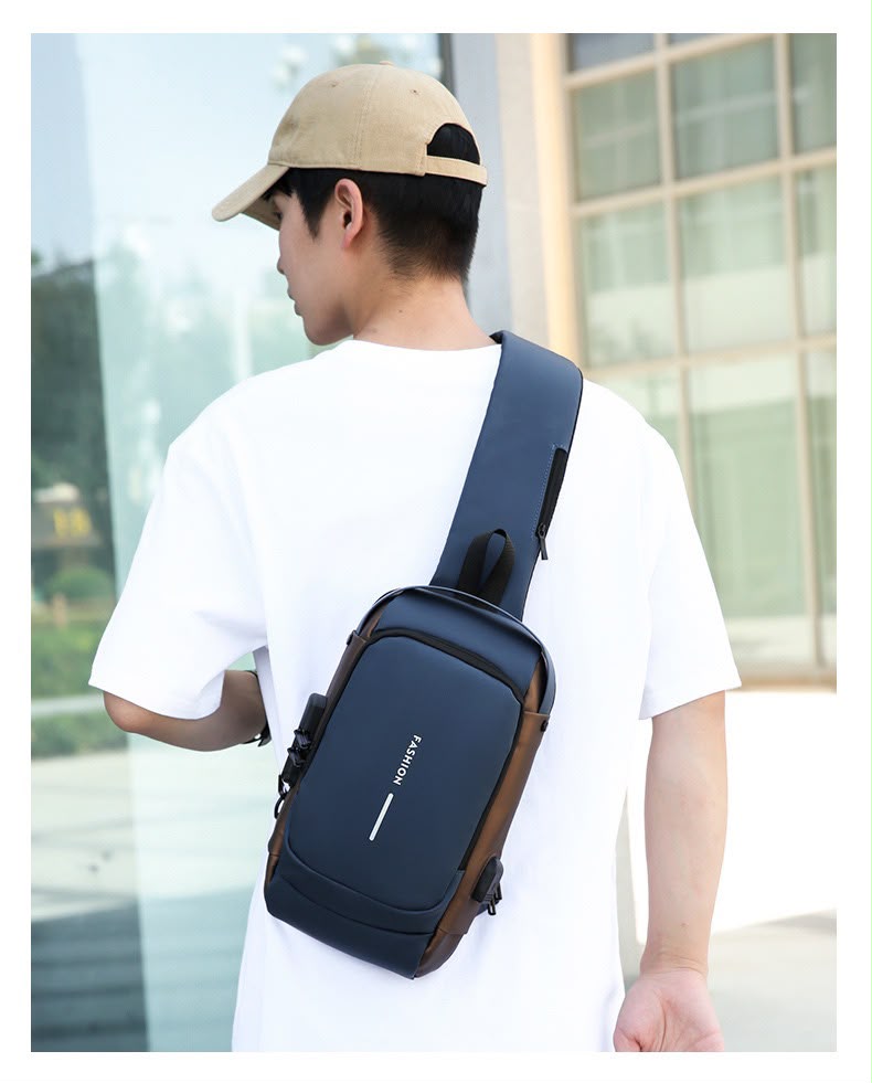 Most Demanding Article New Fashion Style Casual Waterproof Oxford Chest Cross Body Bag for Men - Image 19
