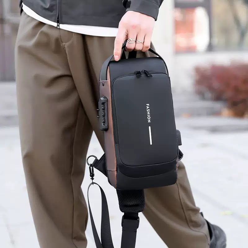 Most Demanding Article New Fashion Style Casual Waterproof Oxford Chest Cross Body Bag for Men - Image 14