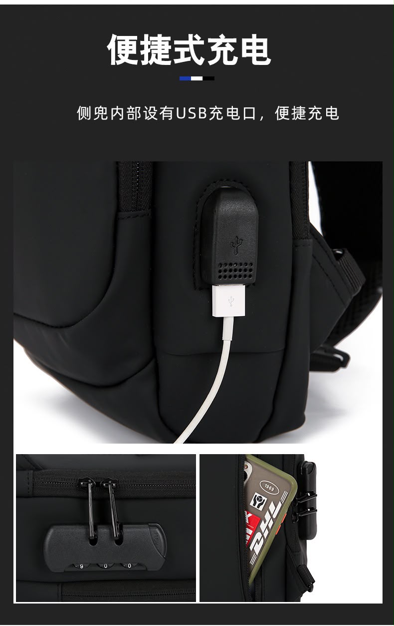 Most Demanding Article New Fashion Style Casual Waterproof Oxford Chest Cross Body Bag for Men - Image 13