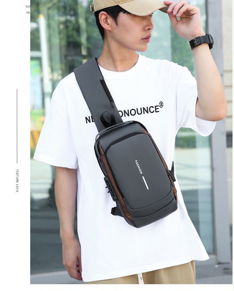 Most Demanding Article New Fashion Style Casual Waterproof Oxford Chest Cross Body Bag for Men - Image 9