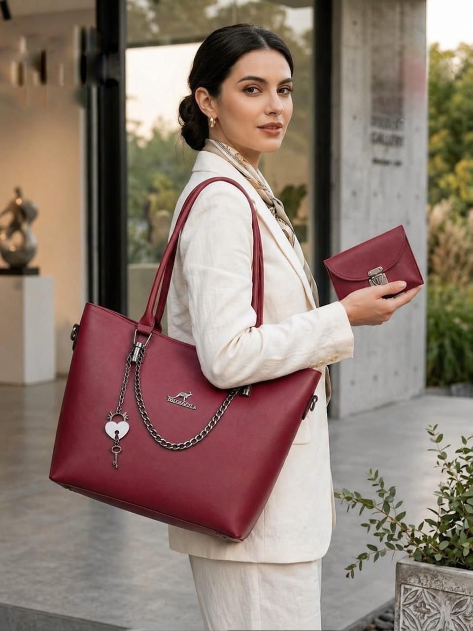2-Piece Kengro Branded Hand Bags for Girls A+ Premium Quality