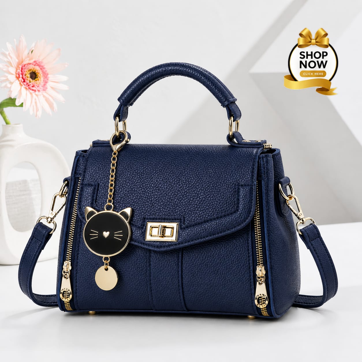 New Cross Body Bag for Girls Premium Soft Leather | 3 Zipper Crossbody Bag - Image 7