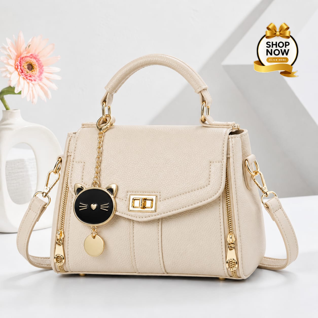New Cross Body Bag for Girls Premium Soft Leather | 3 Zipper Crossbody Bag - Image 6