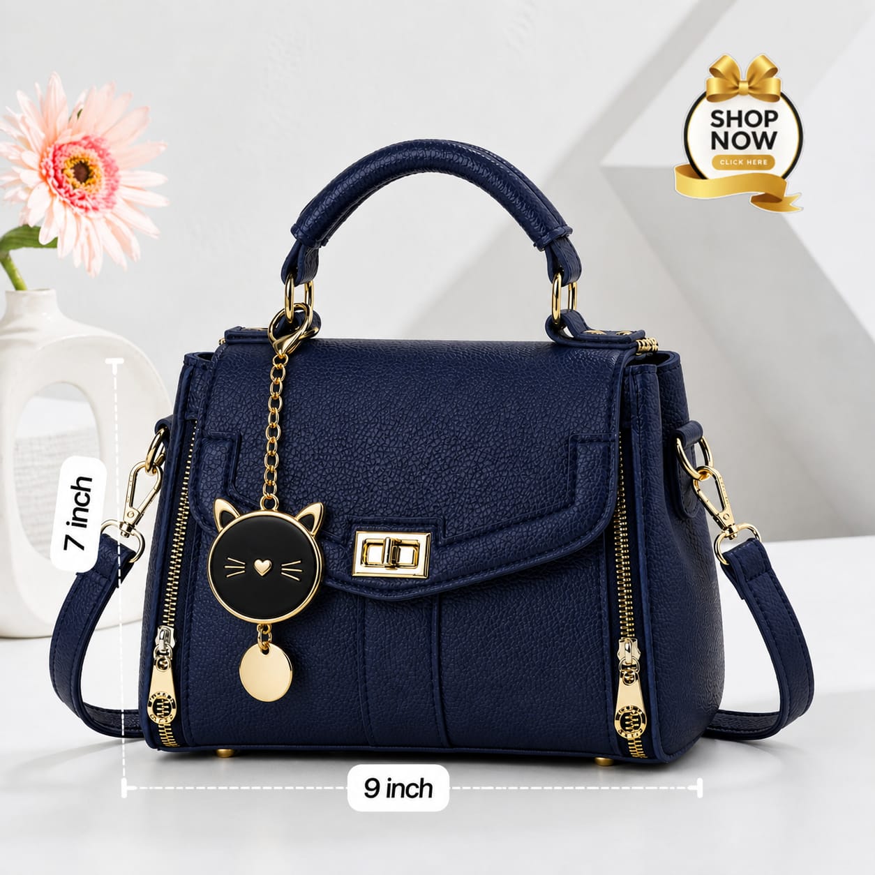 New Cross Body Bag for Girls Premium Soft Leather | 3 Zipper Crossbody Bag