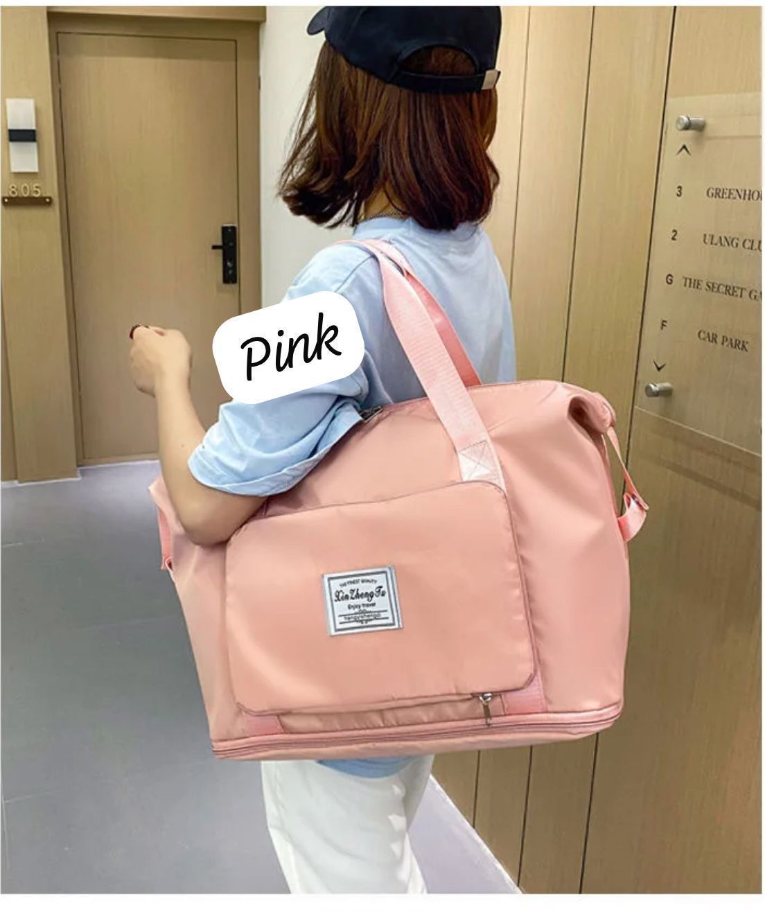Imported Foldable Tote Bag for Girls High Quality College & University Bag | Waterproof Parachute Material - Image 3