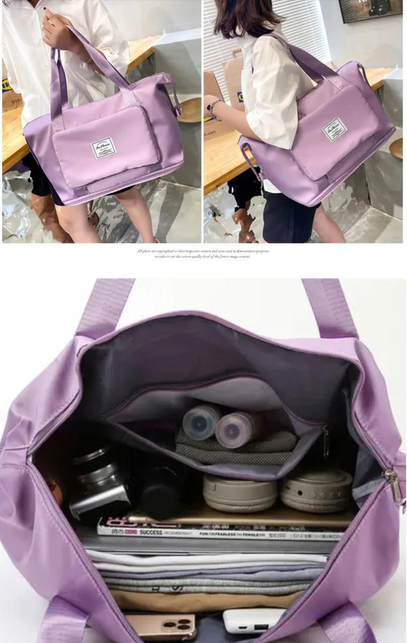 Imported Foldable Tote Bag for Girls High Quality College & University Bag | Waterproof Parachute Material - Image 2