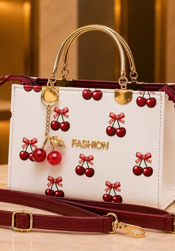 Premium Cherry Print Handbag