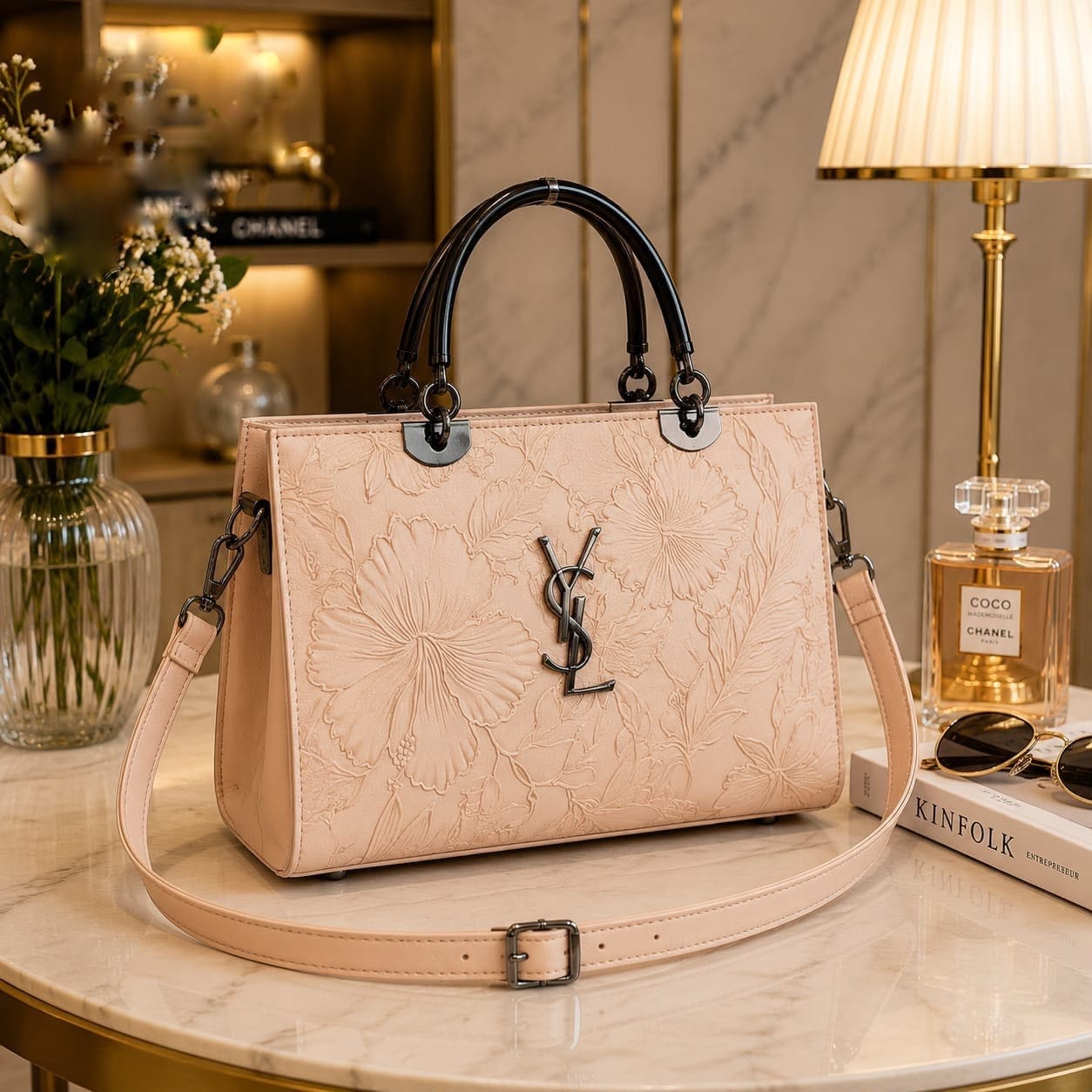 YSL Cross Body Bag for Girls – Premium PU Leather with Metal Handle - Image 7