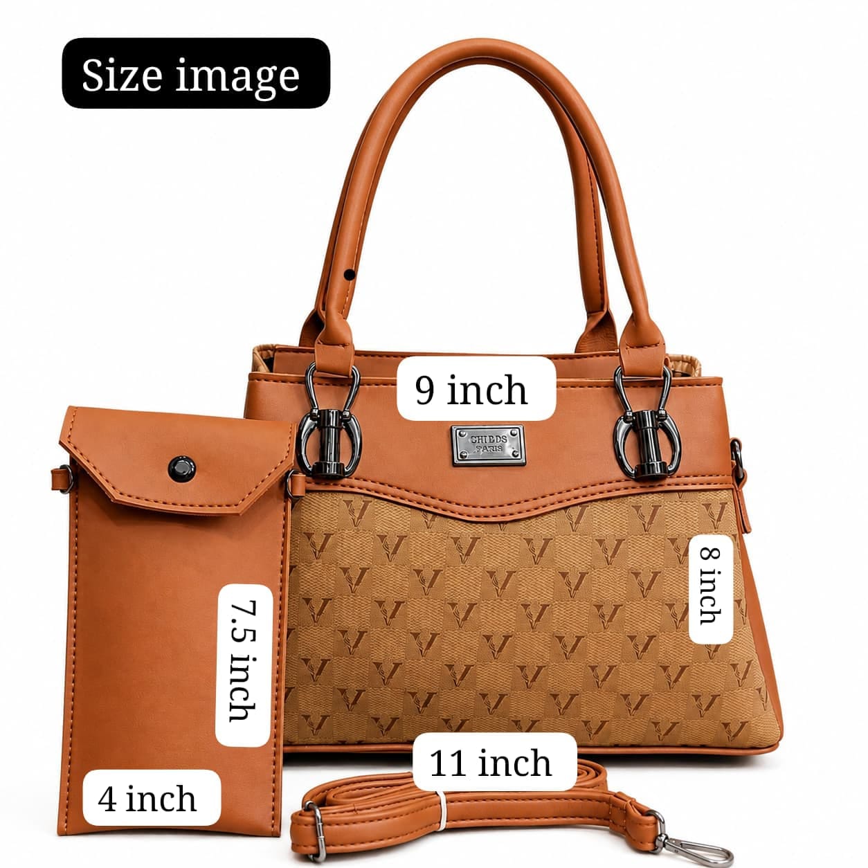 Premium 2-Piece Handbag with Matching Mobile Pouch - Image 7