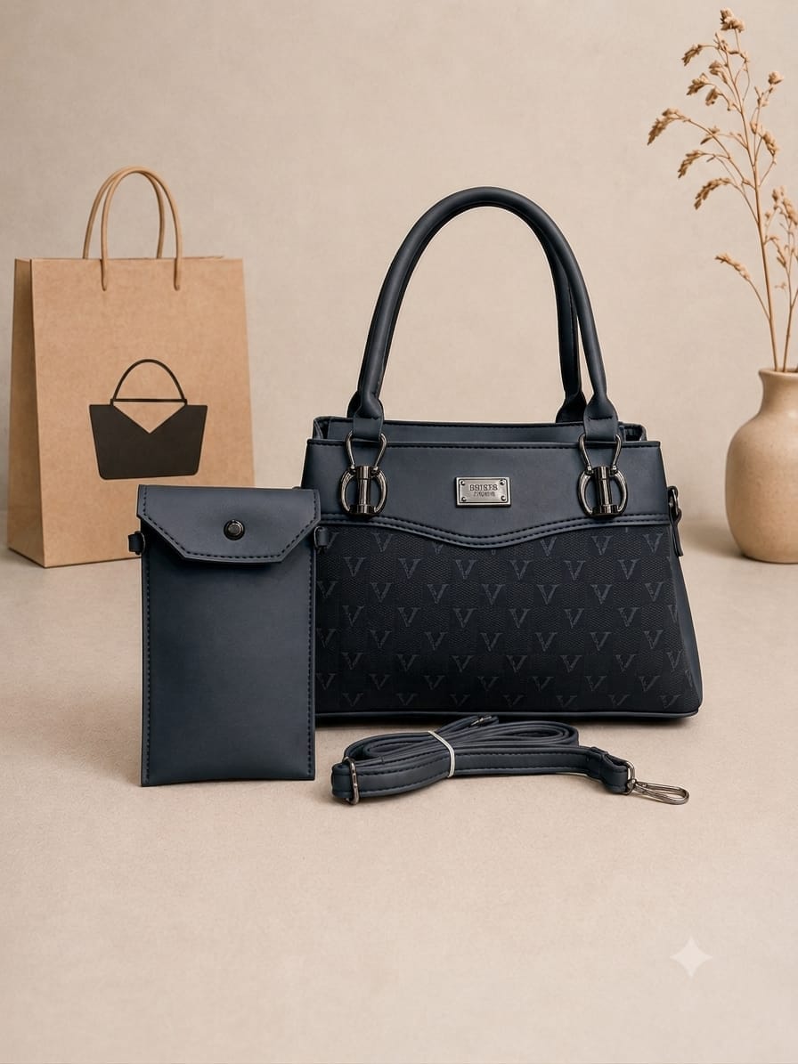 Premium 2-Piece Handbag with Matching Mobile Pouch - Image 8