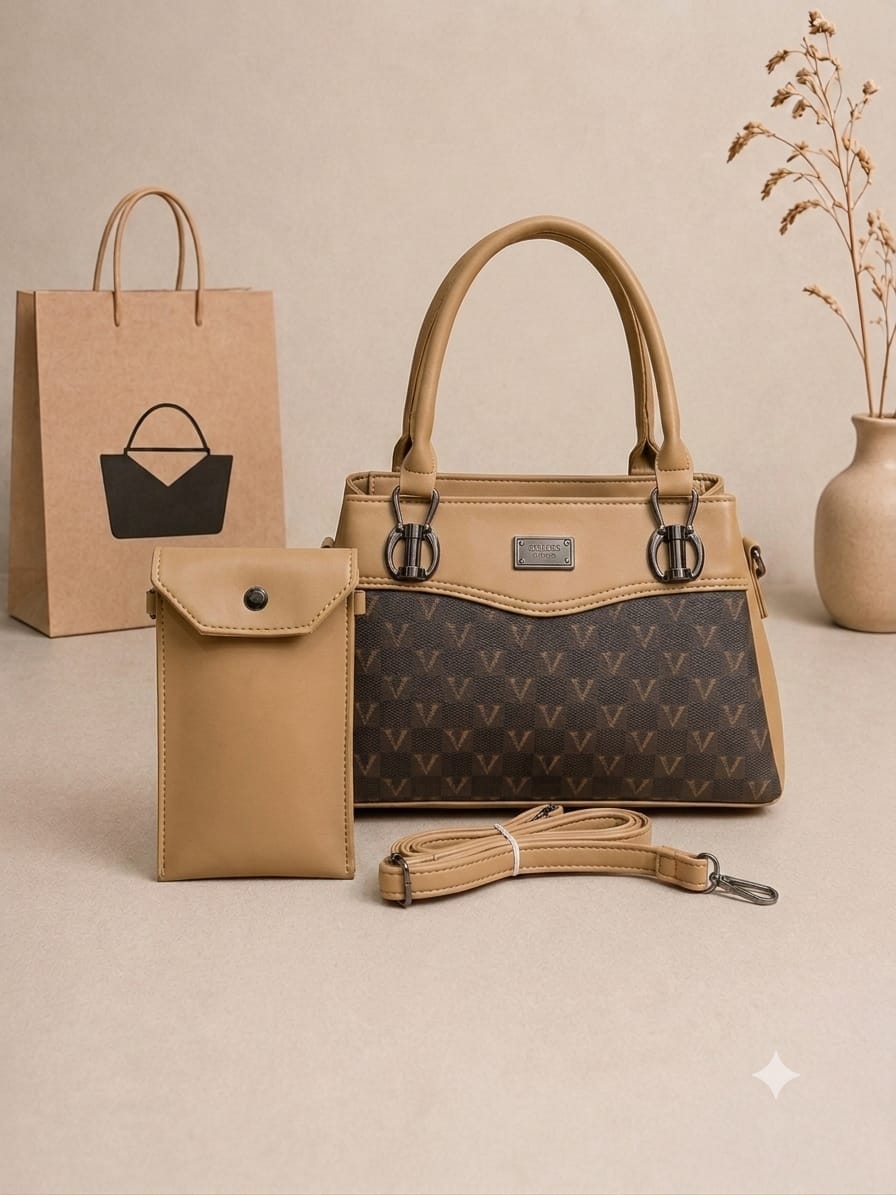Premium 2-Piece Handbag with Matching Mobile Pouch - Image 9