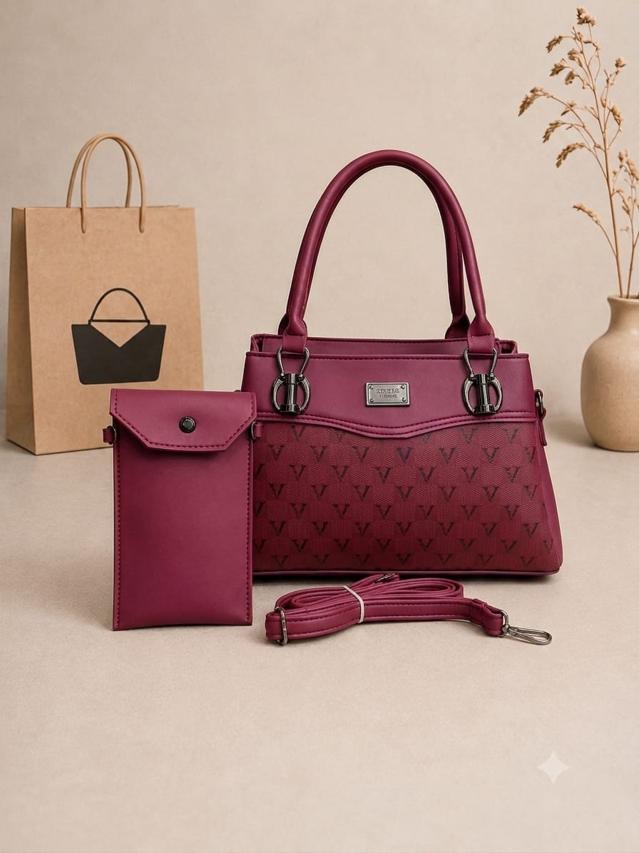 Premium 2-Piece Handbag with Matching Mobile Pouch - Image 10