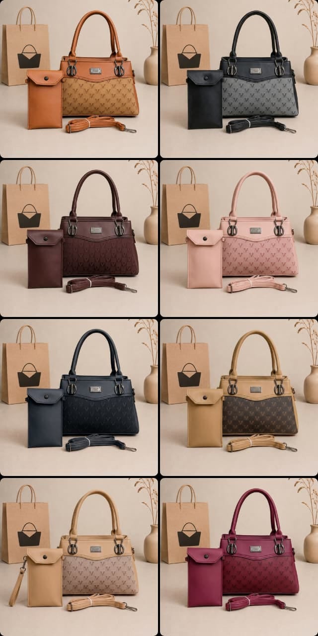 Premium 2-Piece Handbag with Matching Mobile Pouch - Image 11