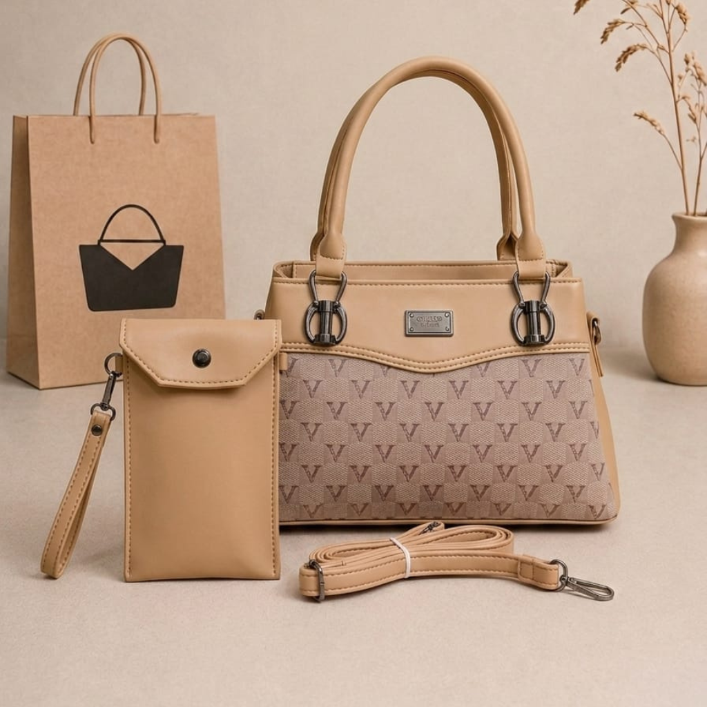 Premium 2-Piece Handbag with Matching Mobile Pouch