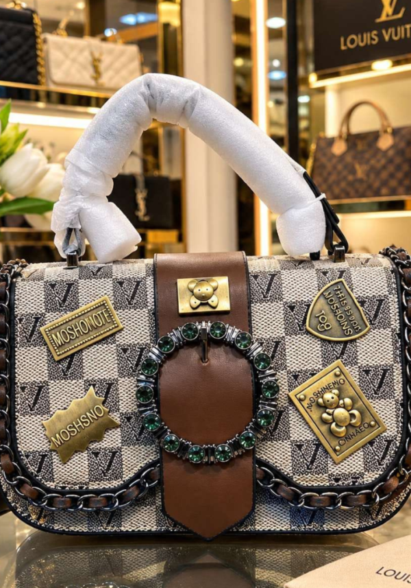High Quality Moschino Style Master Piece Handbag with Sports Belt