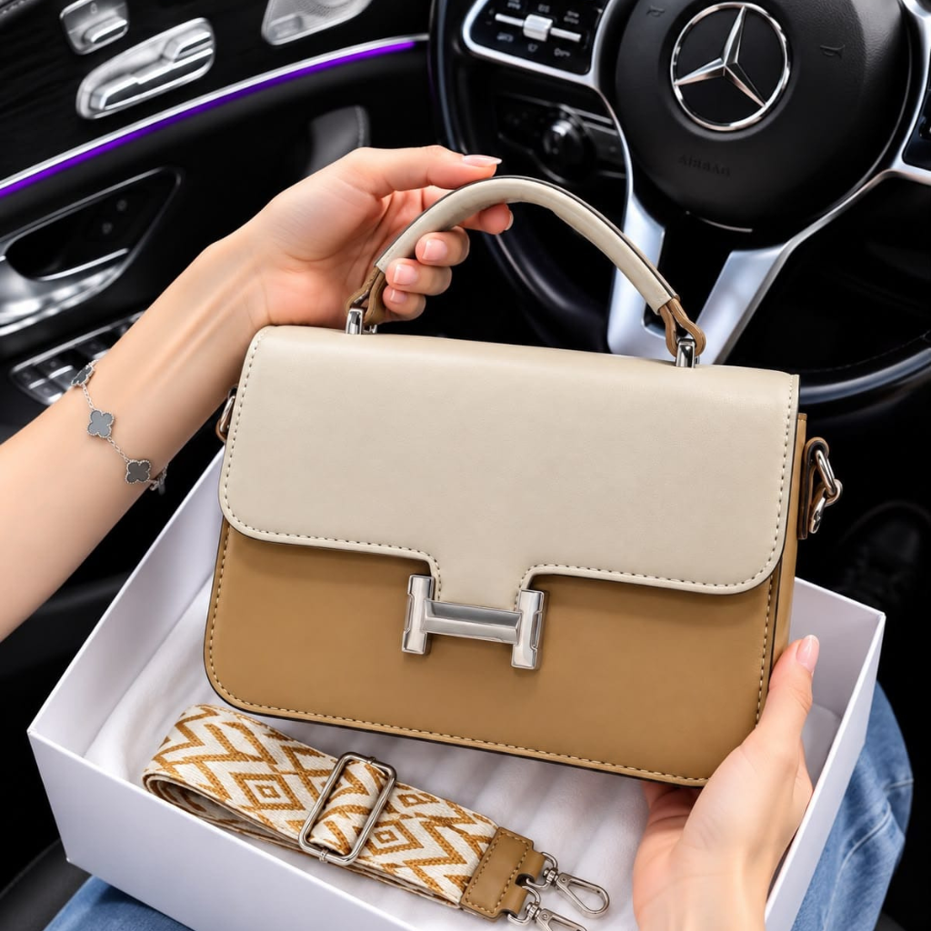 Imported Chinese Stylish Handbag with Long Belt